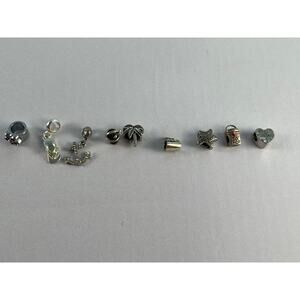 Silver Tone Charm Lot For Pandora Bracelets Palm Tree Sandal Beachy 925